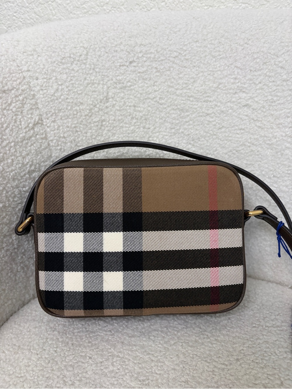 Burberry Brown Check Crossbody Bag new - Picture 4 of 11
